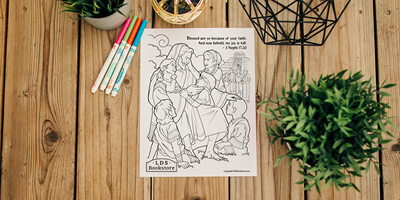 Come, Follow Me Coloring Page - 3 Nephi 17-19